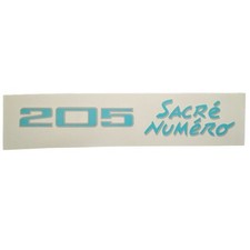 Stickers de Coffre Peugeot 205