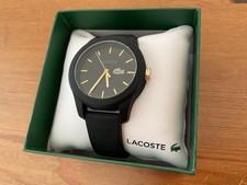 Montre Lacoste noire et or - Silicone - 38 mm - Quartz - boîte origine