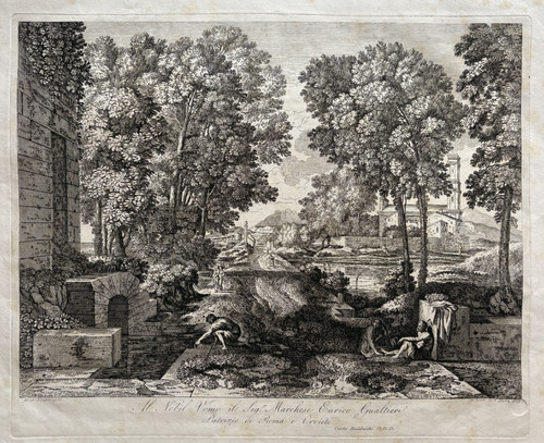 Paysage gravure nicolas - paysage,