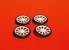 Rami JMK Lot de 4 Roues Blanches MOYENNE TAILLE Pièces détachées Pneus à Rayon