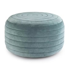 Simplihome round velvet pouf - round,