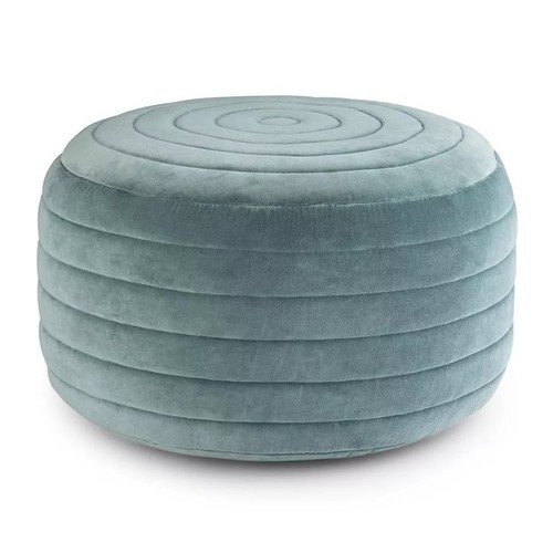 Simplihome round velvet pouf - velvet,