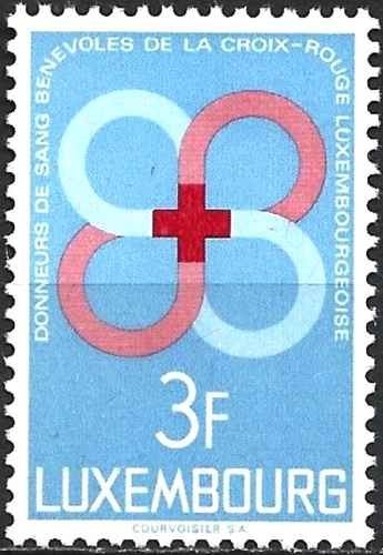 Timbre croix rouge donneurs - rouge, (donneurs