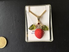 Pendentif Cristal BACCARAT chaîne Plaqué OR Cristallerie d'art jewel necklace ,