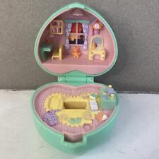 BLUEBIRD POLLY POCKET COEUR VERT PORTE BAGUE CHAMBRE SANS FIGURINES 1991 VINTAGE