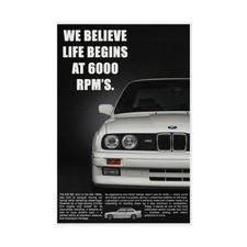 BMW M3 E30 Vintage Ad Poster