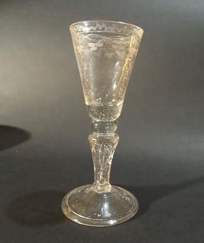 Ancien verre jambe - ancien, xviii