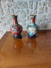 PAIRE VASES EN CLOISONNES