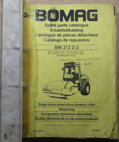 Bomag 213 2 bw213d2 - bomag,