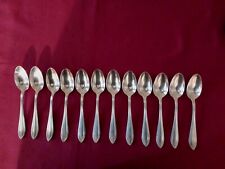 12 cuillères à café métal blanc modèle Art Déco 