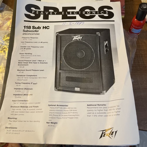 Peavey electronics specs - peavey,