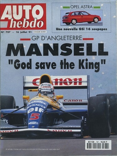 Auto hebdo 787 - auto, 16/07/1991