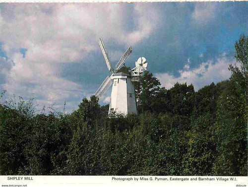 Carte postale moulin à - postale, vent