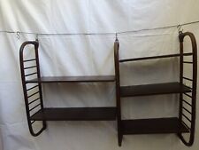 2 Superbes  Étagères Murale  en rotin  Années 60's 70's  Vintage se raccordant