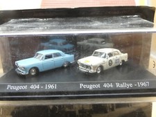 COFFRET ATLAS DUO PEUGEOT 404 1961 + 404 RALLYE 1967 1/87 H.O Neuf Boite Origine