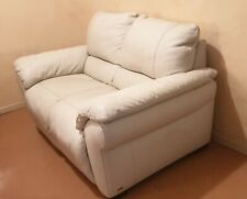 2 Canapés Cuir blanc kc Italsofa 1 de 2 places, 1 de 3 places avec mode relax. 