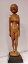 Sculpture bois taille directe d’après prêtresse Meresamon Egypte ancienne