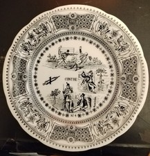 ASSIETTE PARLANTE GIEN - REBUS - N° 4 - BEL ETAT