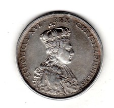 Médaille Medal LOUIS XVI Sacre Couronnement à Reims 1775 DUVIVIER Silver ARGENT