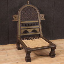 Chaise indienne meuble ethnique style ancien oriental vintage 20ème siècle