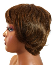 Perruque 12" Marron – 100% Cheveux Humains Vietnamiens – soins - Mode - Beauté