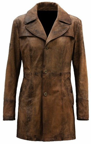Manteau long homme cuir - long,
