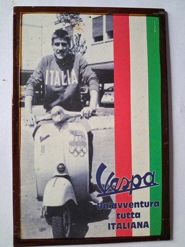 Plaque métal vespa bandes - plaque,