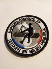 écusson Patch ,Pompier 77