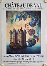 Affiche PIERRE PAVONI 2010 Exposition CHÂTEAU DE VAL