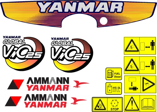 Yanmar vio digger decal set - yanmar, 25