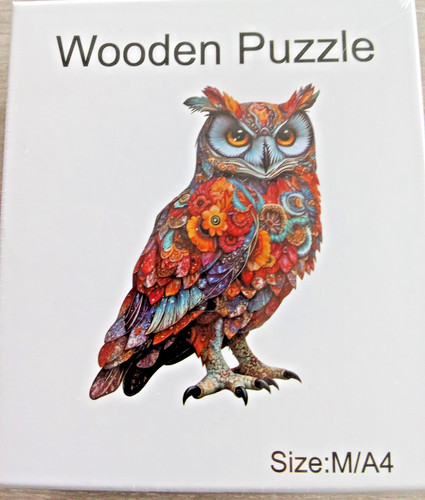 Puzzle bois couleurs hibou - puzzle, 3d