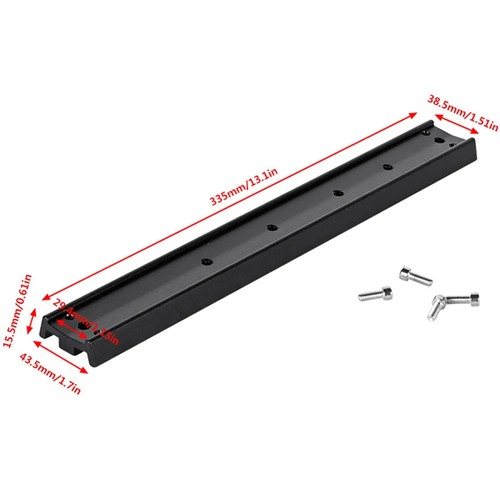 Dovetail plate inch black - 8/13,
