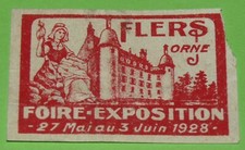 CINDERELLA VIGNETTE 1928 FOIRE EXPOSITION FLERS ORNE 61 ERINNOPHILIE