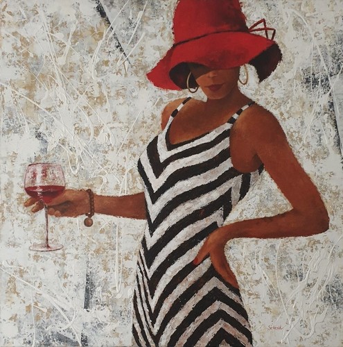 Black white red - white, modern