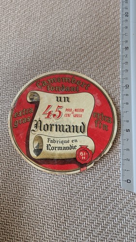 étiquette ancienne camembert - Étiquette,