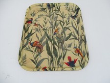 PLATEAU DE SERVICE VINTAGE EN FIBRE DE VERRE MANOVER A DECORS OISEAUX NATURE