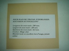 SOUS-MAIN AUTOCOLLANT NEUF BEIGE CLAIR POUR PLAN DE TRAVAIL D' ÉTABLI D'HORLOGER