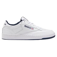 Reebok HOMME Club C 85 Baskets Blanc Marine Rétro 80S Neuf avec Étiquettes Og