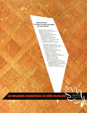 Publicité ancienne parquet chêne français 1956 issue de magazine