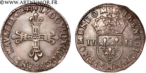 Louis xiv quart - d'écu, au