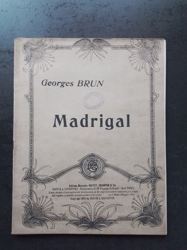 Partition ancienne georges - partition,