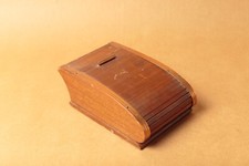 boite à cigarettes tabac bois cuivre rideau distributeur vintage 1960