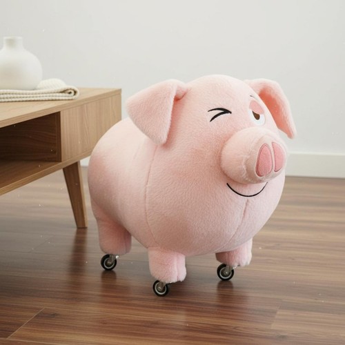 Tabouret cochon peluche - tabouret,