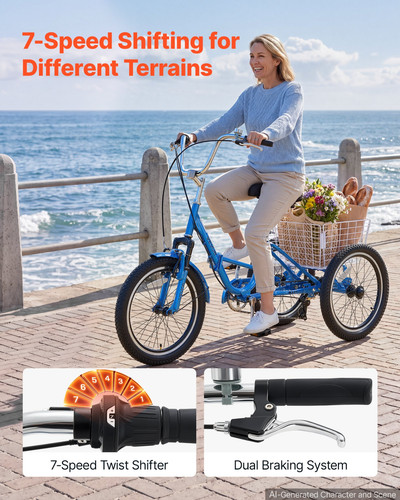 Folding adult tricycle 7 - adult,