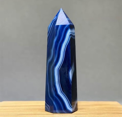 Obélisque agate bleue - obélisque,