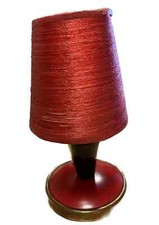 Lampe de chevet des années 1960, socle en métal rouge et doré