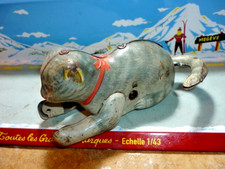 ANCIEN JOUET CHAT MECANIQUE KOHLER SCHUCO TOLE JOUSTRA