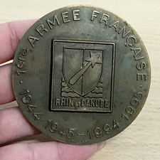 Médaille 1ère Armée Française 1944 1945 1994 1995 Rhin Et Danube