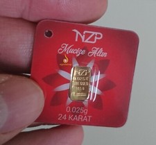 Lingot d’Or 24 carats (995)  0,025 gramme