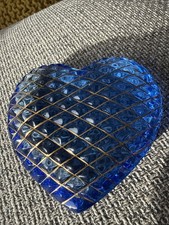 Cœur presse papier bleu